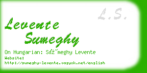 levente sumeghy business card